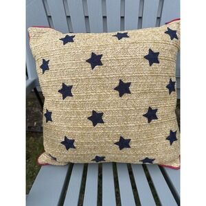 Nautica Decorative Patriotic Throw Pillow 20"x20" Stars USA July‎ 4th